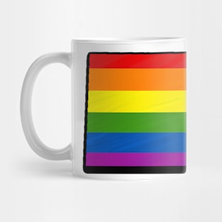 Rainbow North Dakota Outline Mug